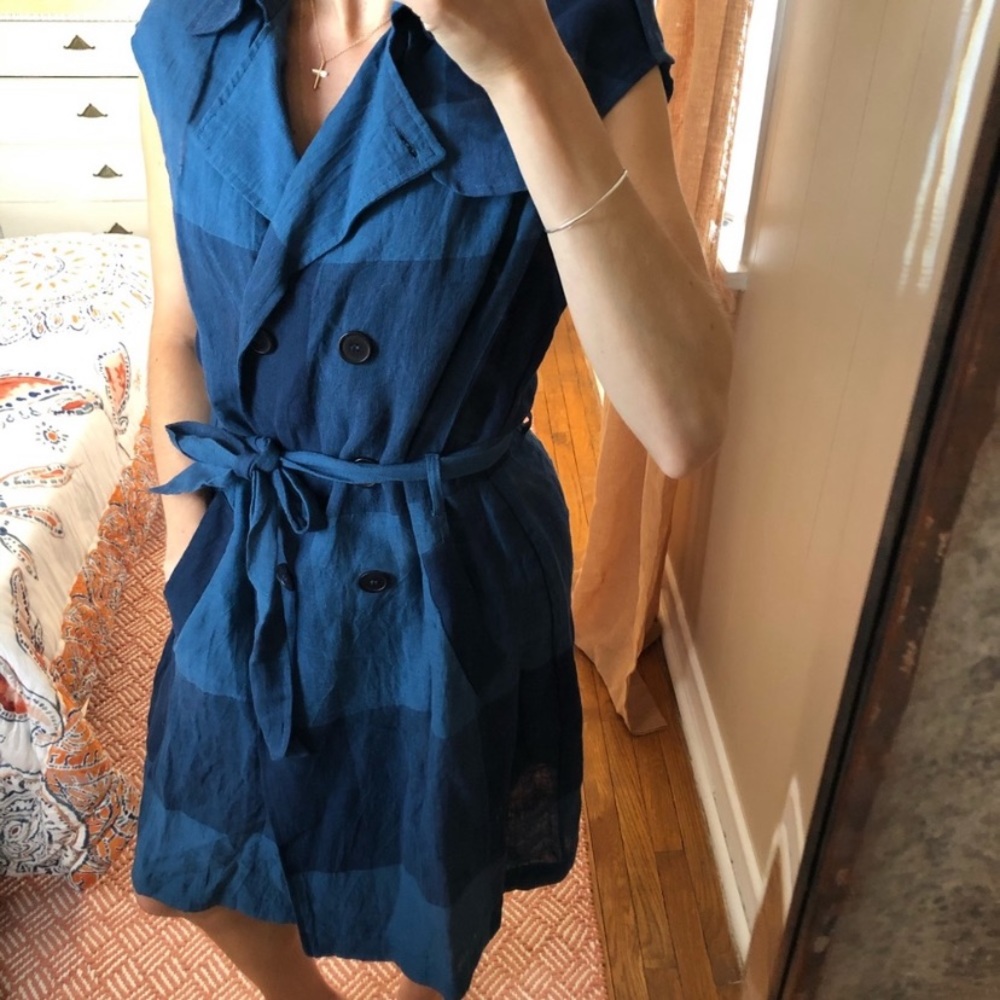Anthropologie checked shirt dress